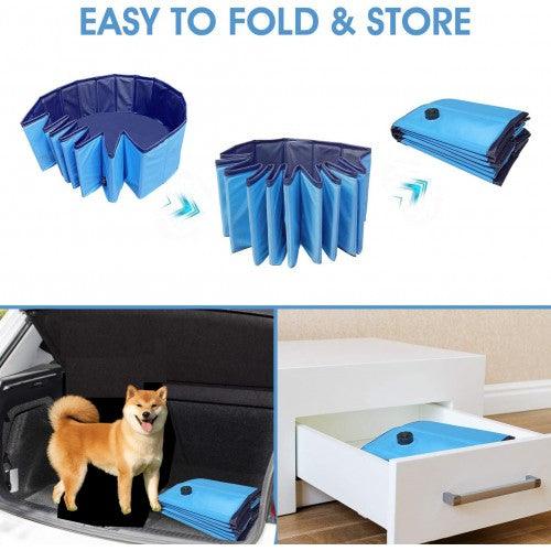 160 x 30 cm Portable Dog Kiddie Swimming Pool , PVC Foldable Non-Slip Bathtub for Small to Large Dogs Pets (Red) - Toytexx 160 x 30 cm Portable Dog Kiddie Swimming Pool , PVC Foldable Non-Slip Bathtub for Small to Large Dogs Pets (Red) - Toytexx